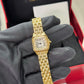 Cartier Panthére De Cartier Yellow Gold and Diamonds (Small Model) - 30.3 MM x 22 MM - Yellow Gold Diamond Bracelet - Yellow Gold Diamond Bezel - Silver Dial - WJPN0059