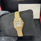 Cartier Panthére De Cartier Yellow Gold and Diamonds (Small Model) - 30.3 MM x 22 MM - Yellow Gold Diamond Bracelet - Yellow Gold Diamond Bezel - Silver Dial - WJPN0059