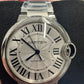 Cartier Ballon Bleu Stainless Steel 36 MM - Stainless Steel Bracelet - White Dial - WSBB0048