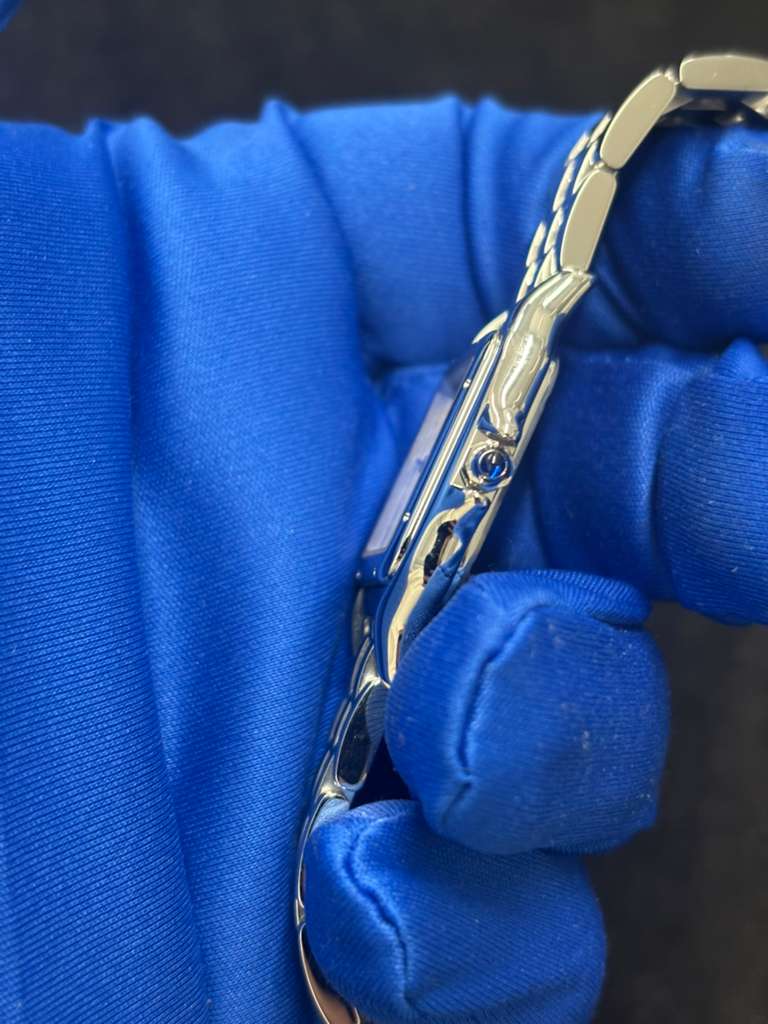 Cartier Panthére De Cartier Stainless Steel (Medium Model) 37 MM x 37 MM - Stainless Steel Bracelet - Stainless Steel Bezel - Silver Dial - WSPN0015