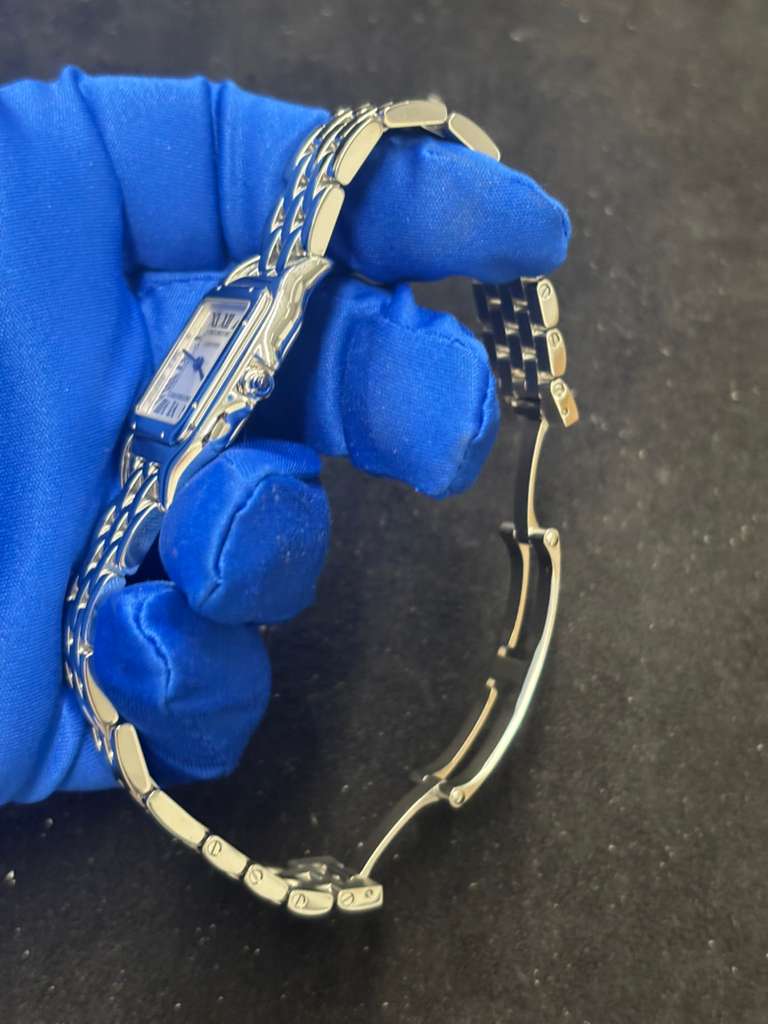 Cartier Panthére De Cartier Stainless Steel (Medium Model) 37 MM x 37 MM - Stainless Steel Bracelet - Stainless Steel Bezel - Silver Dial - WSPN0015