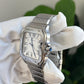 Cartier Santos de Cartier Stainless Steel 39.8 MM (Large Model) - Stainless Steel Bracelet - White Dial - WSSA0018