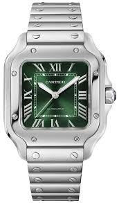 Cartier - Santos - 35 MM - Stainless Steel - Graduated Green Dial - WSSA0061