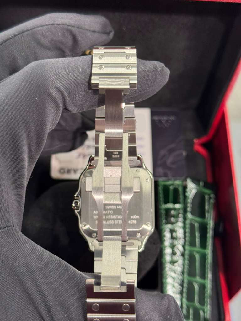 Cartier - Santos - 35 MM - Stainless Steel - Graduated Green Dial - WSSA0061