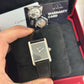 Cartier - Tank Must - Large Model - 33.7 MM x 25.5 MM - Stainless Steel - Black Lacquered Dial - Black Alligator Leather Strap - WSTA0108