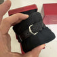 Cartier - Tank Must - Large Model - 33.7 MM x 25.5 MM - Stainless Steel - Black Lacquered Dial - Black Alligator Leather Strap - WSTA0108