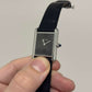 Cartier - Tank Must - Large Model - 33.7 MM x 25.5 MM - Stainless Steel - Black Lacquered Dial - Black Alligator Leather Strap - WSTA0108