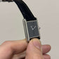 Cartier - Tank Must - Large Model - 33.7 MM x 25.5 MM - Stainless Steel - Black Lacquered Dial - Black Alligator Leather Strap - WSTA0108