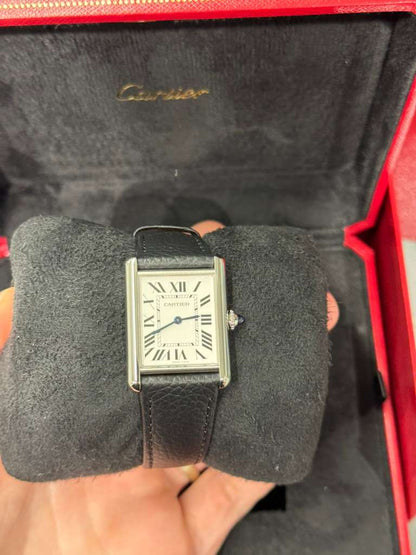 Cartier - Tank Must - Large Model - 33.7 MM x 25.5 MM - Stainless Steel - Silver Dial - WSTA0136