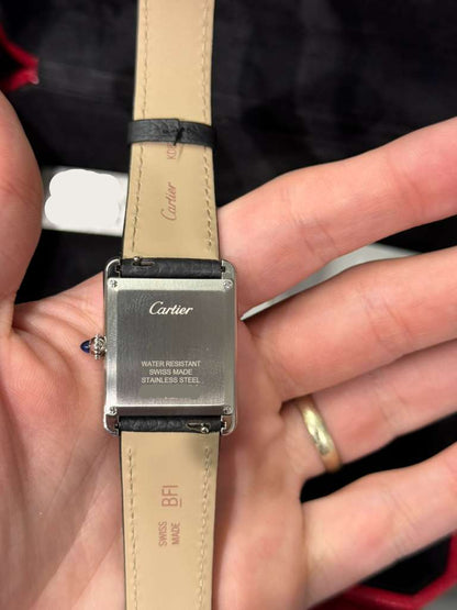 Cartier - Tank Must - Large Model - 33.7 MM x 25.5 MM - Stainless Steel - Silver Dial - WSTA0136