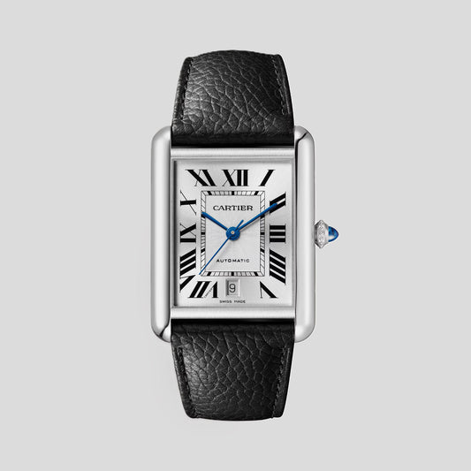 Cartier - Tank Must - Extra-Large Model - 41 MM x 31 MM - Stainless Steel - Silvered Flinqué Dial - WSTA0141