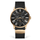 Ulysse Nardin Marine Rose Gold 42 MM - Black Rubber Strap - Black Dial - 1182-310-3/42