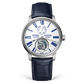 Ulysse Nardin Marine Stainless Steel 42 MM -  Blue Leather Strap - White Enamel Dial - 1283-310-0AE/1A