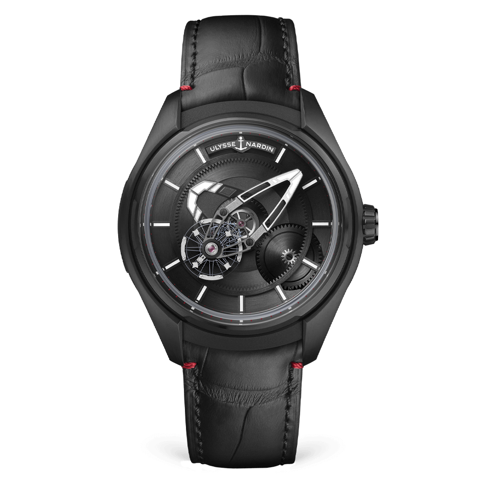 Ulysse Nardin Freak Titanium 43 MM -  Black Leather Strap - Black Dial - 2303-270/BLACK