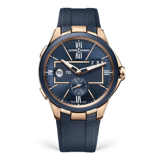 Ulysse Nardin Blast Rose Gold 42 MM - Blue Rubber Strap - Blue Dial - 242-20-3/43