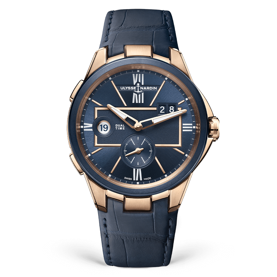 Ulysse Nardin Blast Rose Gold 42 MM - Blue Leather Strap - Blue Dial - 242-20/43