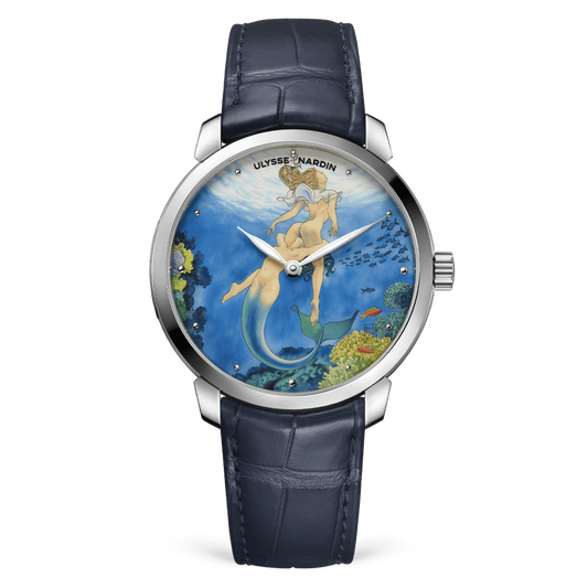 Ulysse Nardin Classico Stainless Steel 40 MM -  Blue Leather Strap - Blue Artistic Dial - 3203-136LE-2/MANARA.06