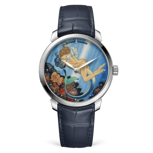 Ulysse Nardin Classico Stainless Steel 40 MM -  Blue Leather Strap - Blue Artistic Dial - 3203-136LE-2/MANARA.07