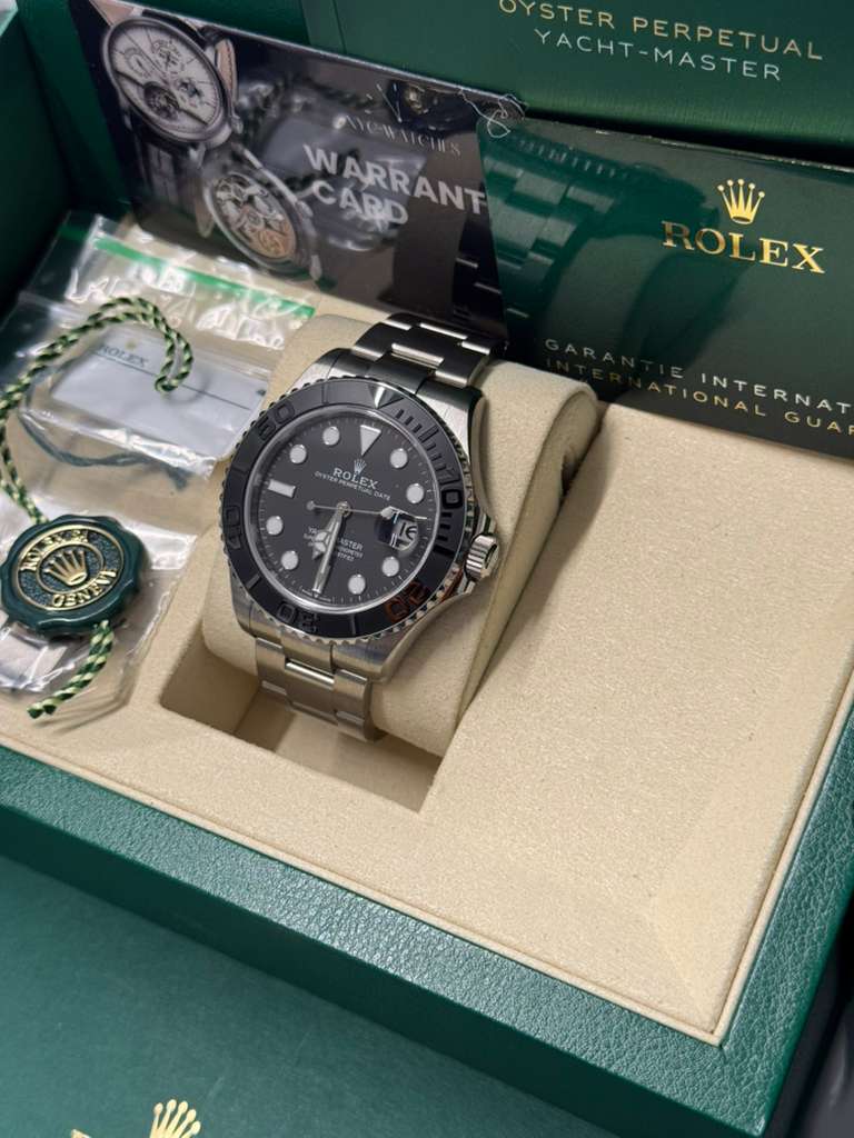 Rolex Titanium Yacht-Master Watch - 42 MM - Oyster Bracelet - Bidirectional Rotatable Bezel - Black Dial - 226627-0001