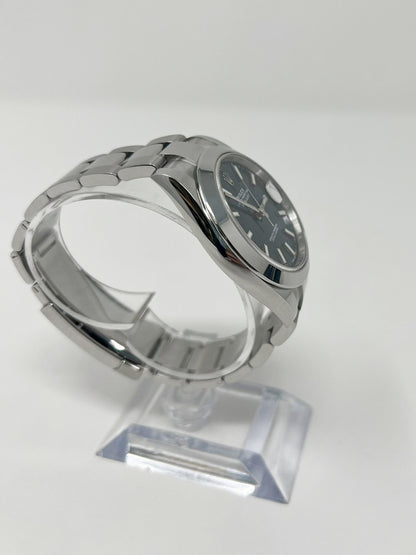 Rolex Stainless Steel Datejust 41 Date Watch - 41 MM - Oyster Bracelet - Smooth Bezel - Blue Dial - 126300-0001