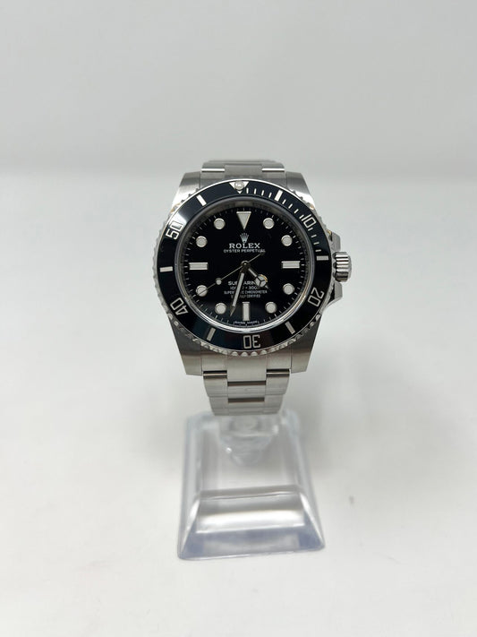 Rolex Oystersteel Submariner 40 MM - Oyster Bracelet - Black No Date Dial - 114060