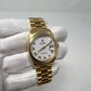 Rolex Presidential Yellow Gold Day-Date 36MM - President Bracelet Watch - White Roman Dial - 118208 PWR