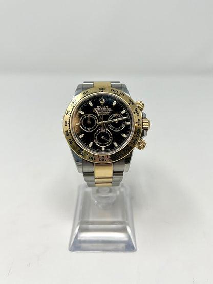 Rolex Oystersteel & Yellow Gold Daytona Watch - 40 MM - Oyster Bracelet - Black Dial - 116503 bki