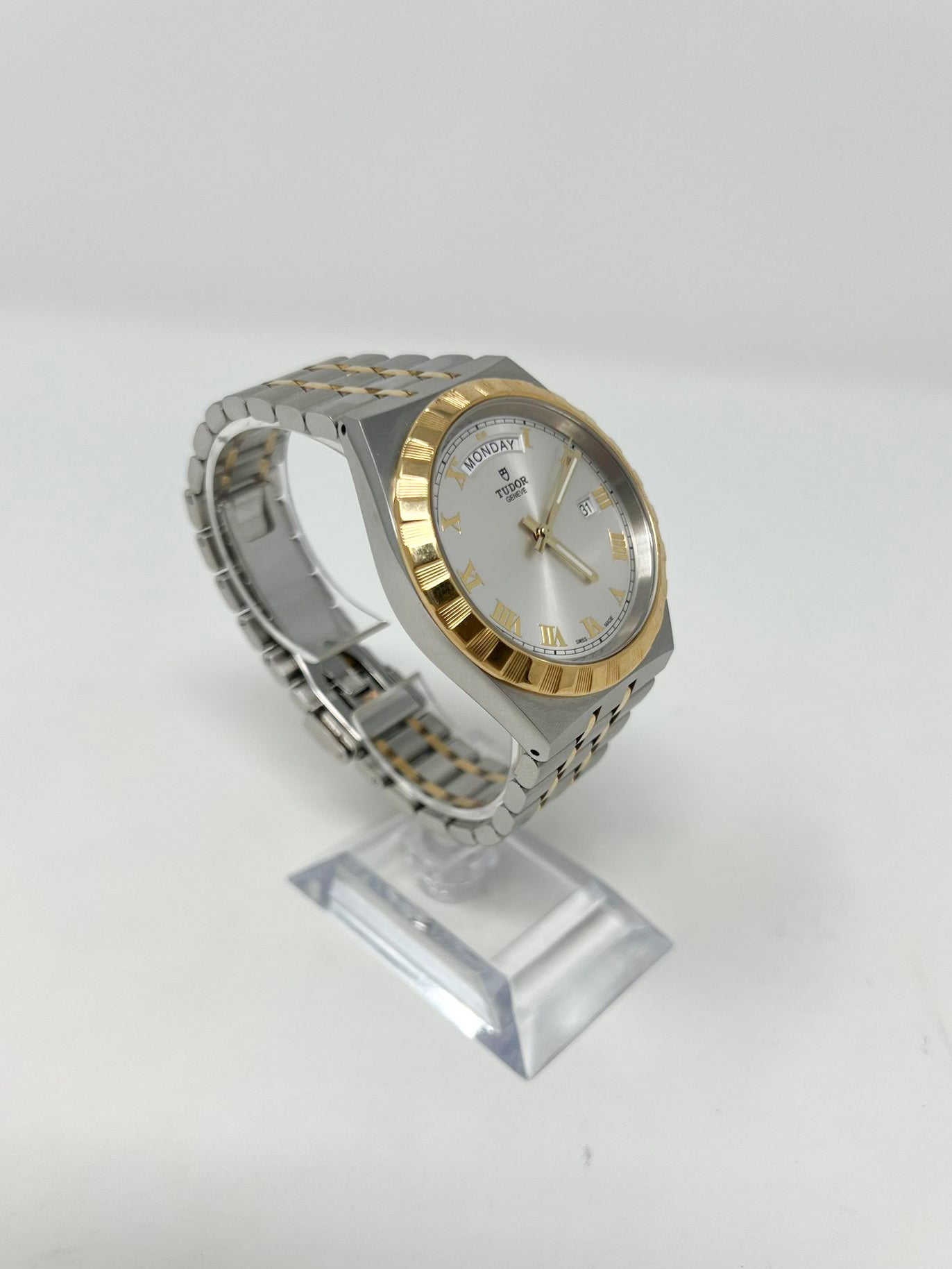 Tudor Royal Stainless Steel  41 MM - Stainless Steel and Yellow Gold Bracelet - Yellow Gold Bezel - Silver Dial - 28603-0001