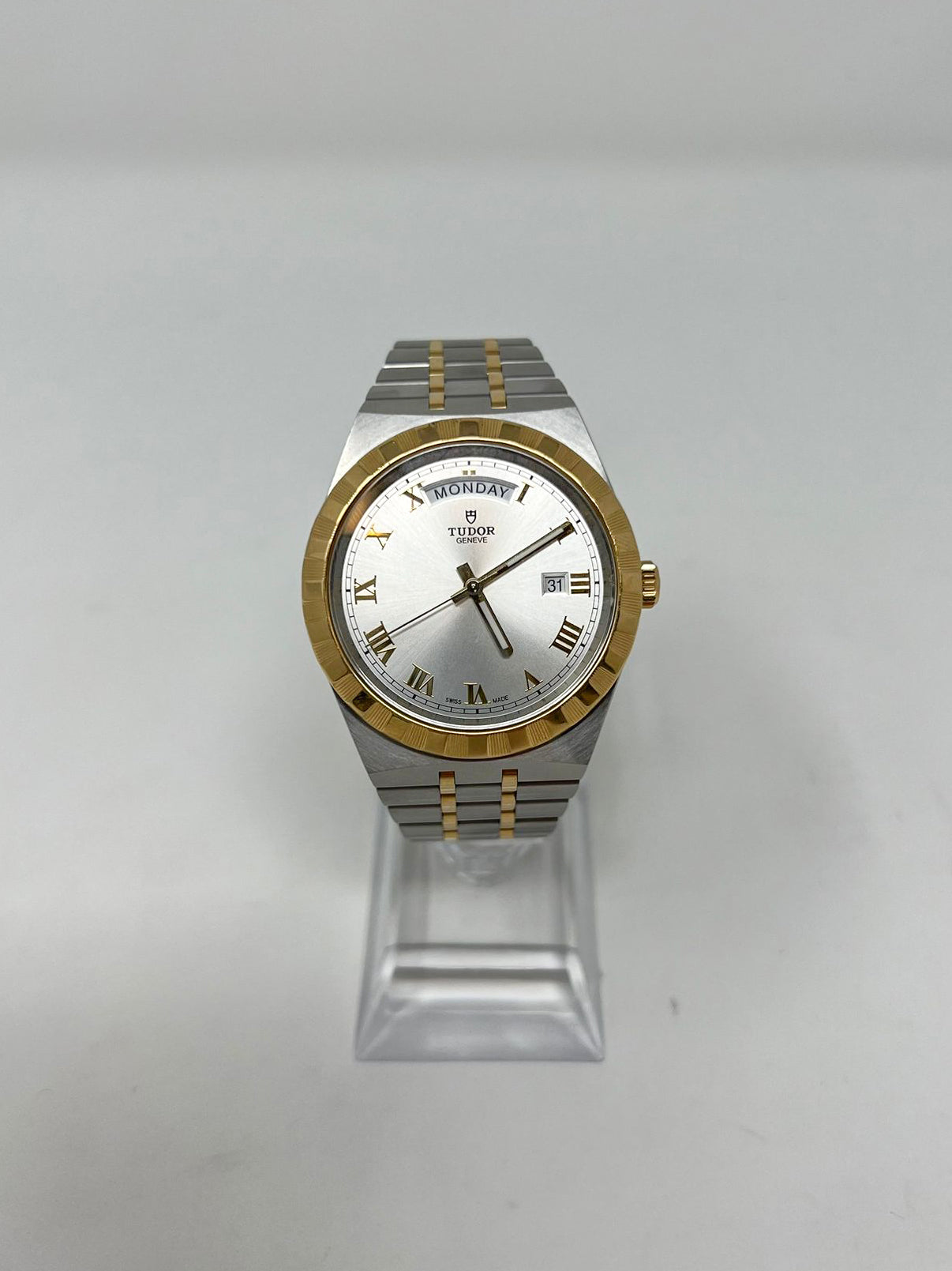 Tudor Royal Stainless Steel  41 MM - Stainless Steel and Yellow Gold Bracelet - Yellow Gold Bezel - Silver Dial - 28603-0001