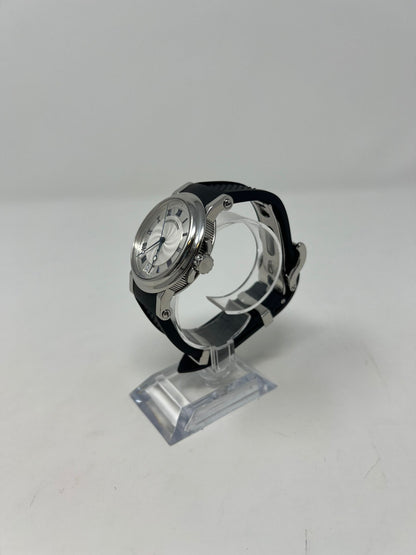 Breguet Marine II Large Date Stainless Steel 39 MM - Black  Rubber Strap - Silver Dial - 5817ST/12/5V8