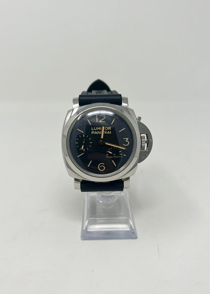 Panerai Luminor 1950 Stainless Steel 47 MM - Black Leather Strap - Black Dial - PAM00423