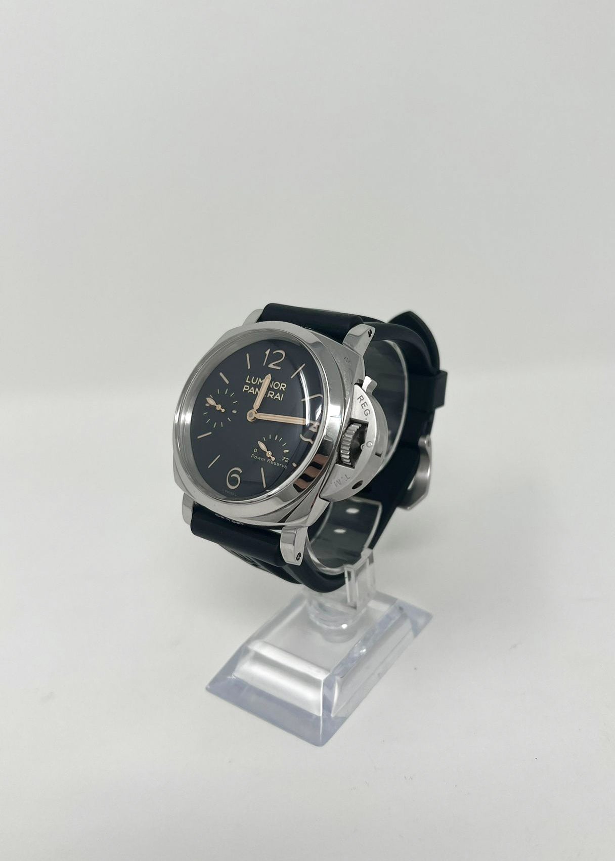 Panerai Luminor 1950 Stainless Steel 47 MM - Black Leather Strap - Black Dial - PAM00423