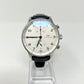 IWC Portugieser Chronograph Steinless Steel 41 MM - Black Leather Strap - Silver Dial - IW371605