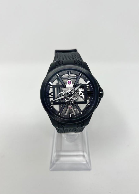 Ulysse Nardin Executive Skeleton X Titanium 42 MM - Black Rubber Strap - Skeleton Dial - 3713-260-3/BLACK