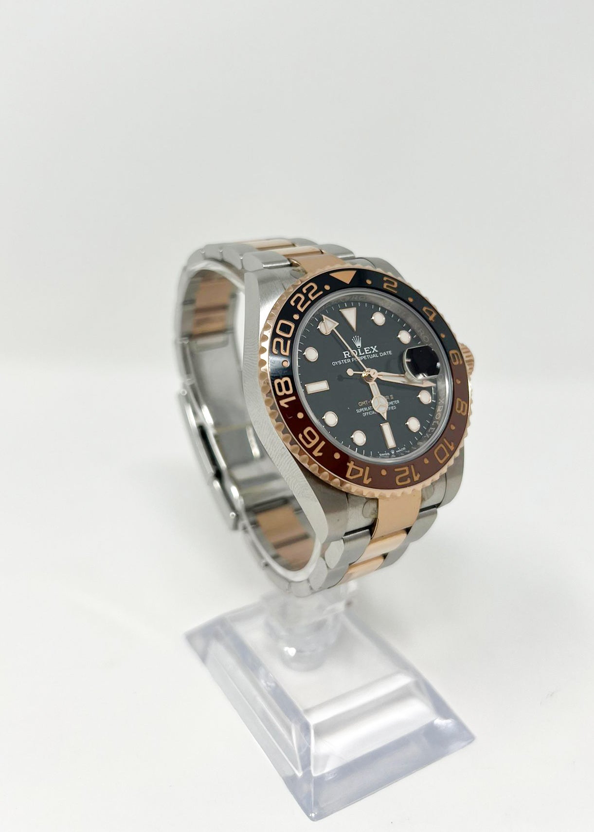 Rolex Stainless Steel & Everose Gold GMT-Master II Watch - 40 MM - Oyster Bracelet - Black Dial - 126711CHNR bk