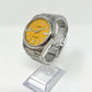 Rolex Stainless Steel Oyster Perpetual no date Watch - 41 MM - Oyster Bracelet - Yellow Dial -  124300 yio