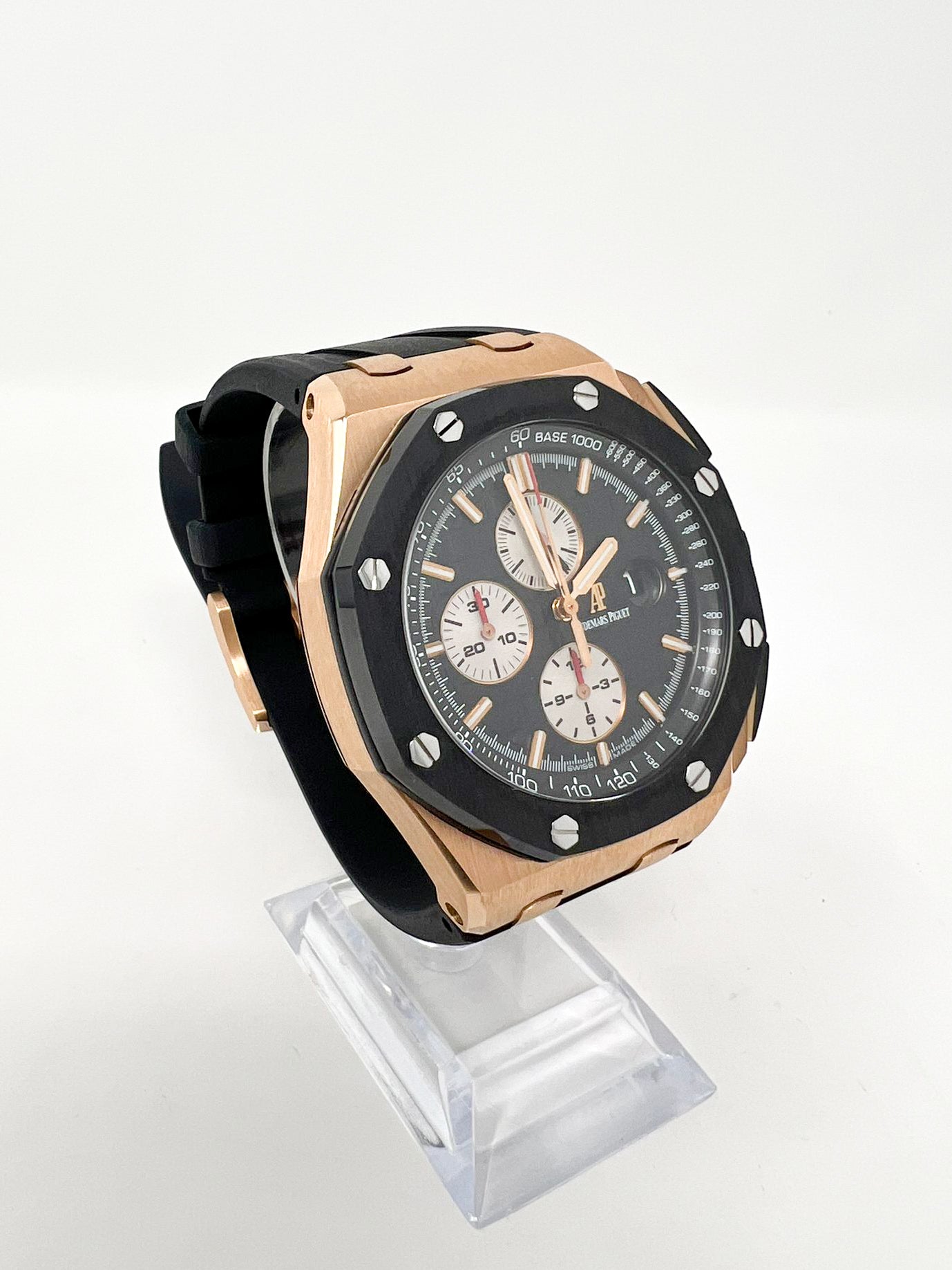 Audemars Piguet Royal Oak Offshore Rose Gold 44 MM - Black Rubber Strap - Black Ceramic Bezel - Black Dial - 26400RO.OO.A002CA.01