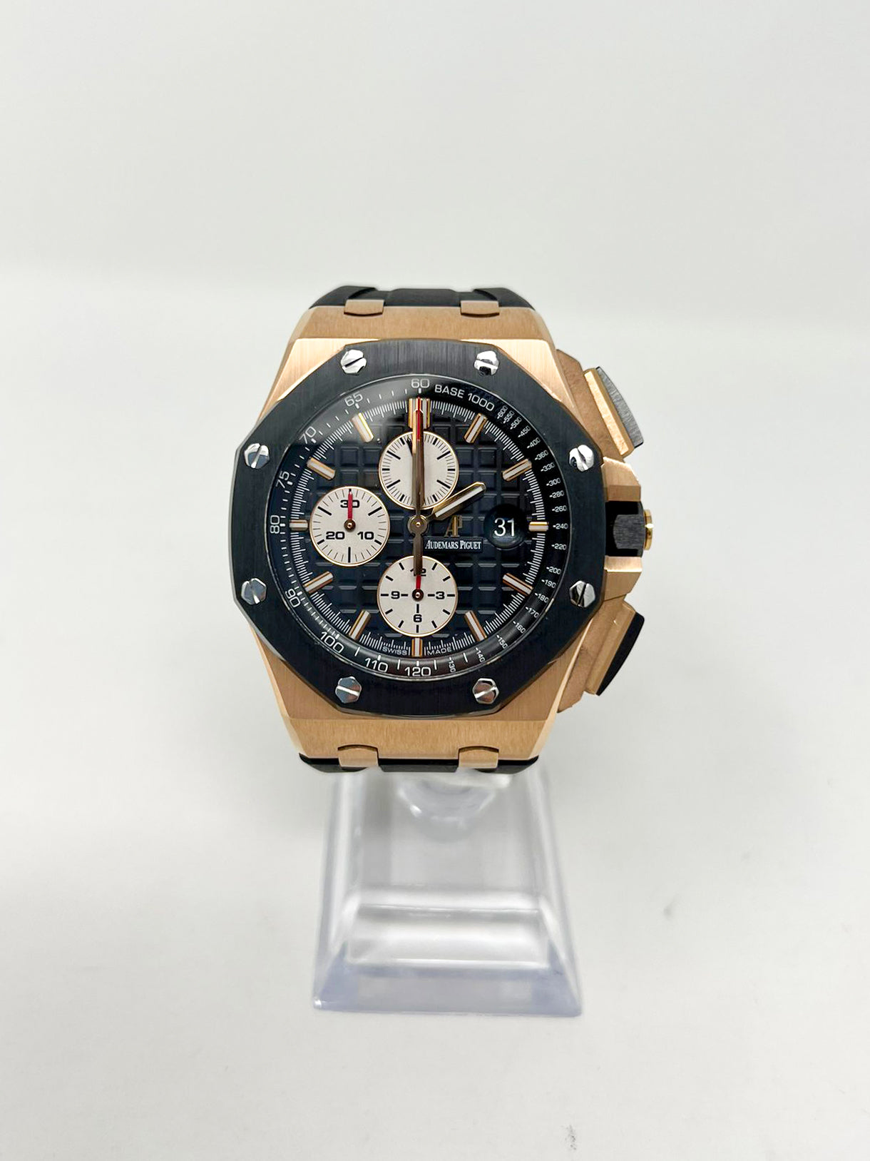 Audemars Piguet Royal Oak Offshore Rose Gold 44 MM - Black Rubber Strap - Black Ceramic Bezel - Black Dial - 26400RO.OO.A002CA.01