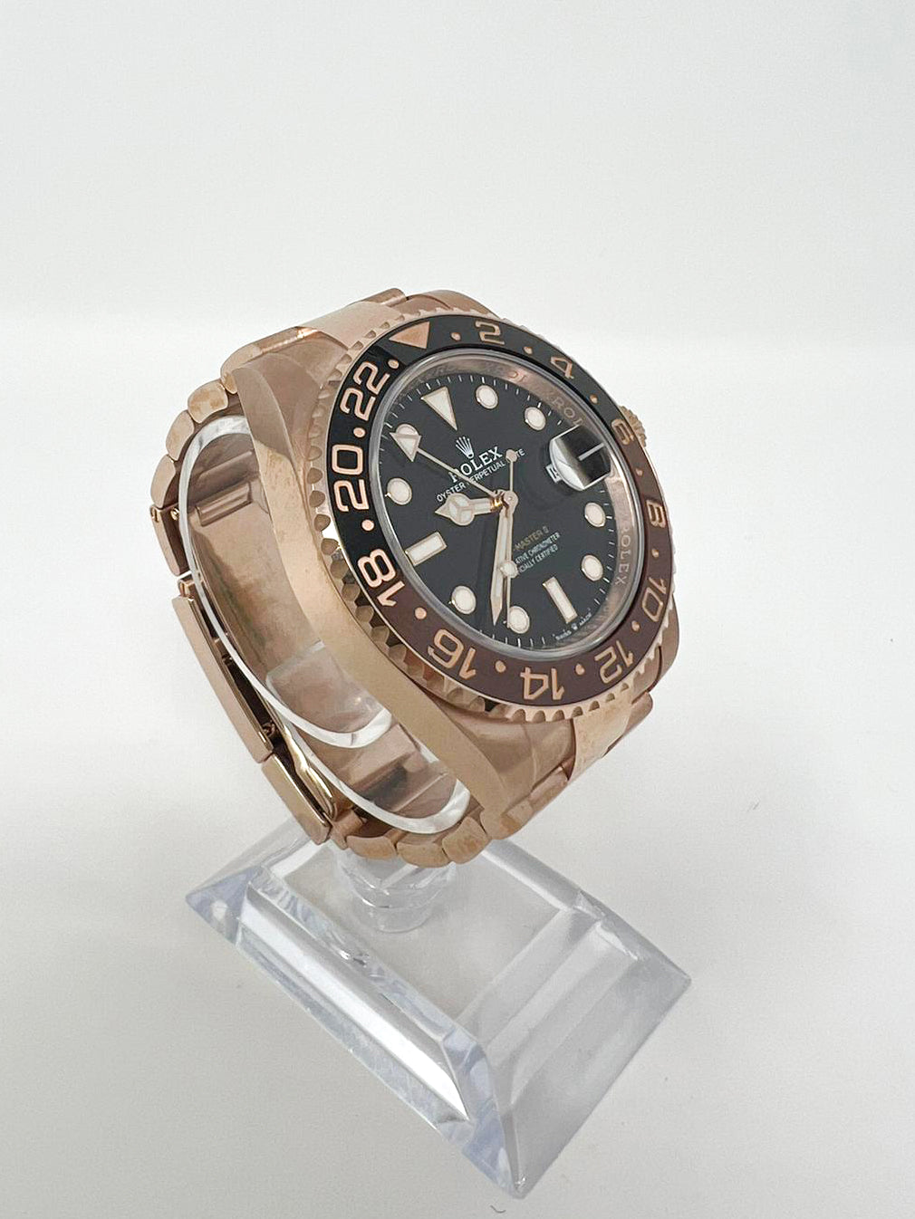 Rolex Rootbeer Everose Gold GMT-Master II  Watch - 40 MM - Oyster Bracelet - Black Dial - 126715CHNR bk