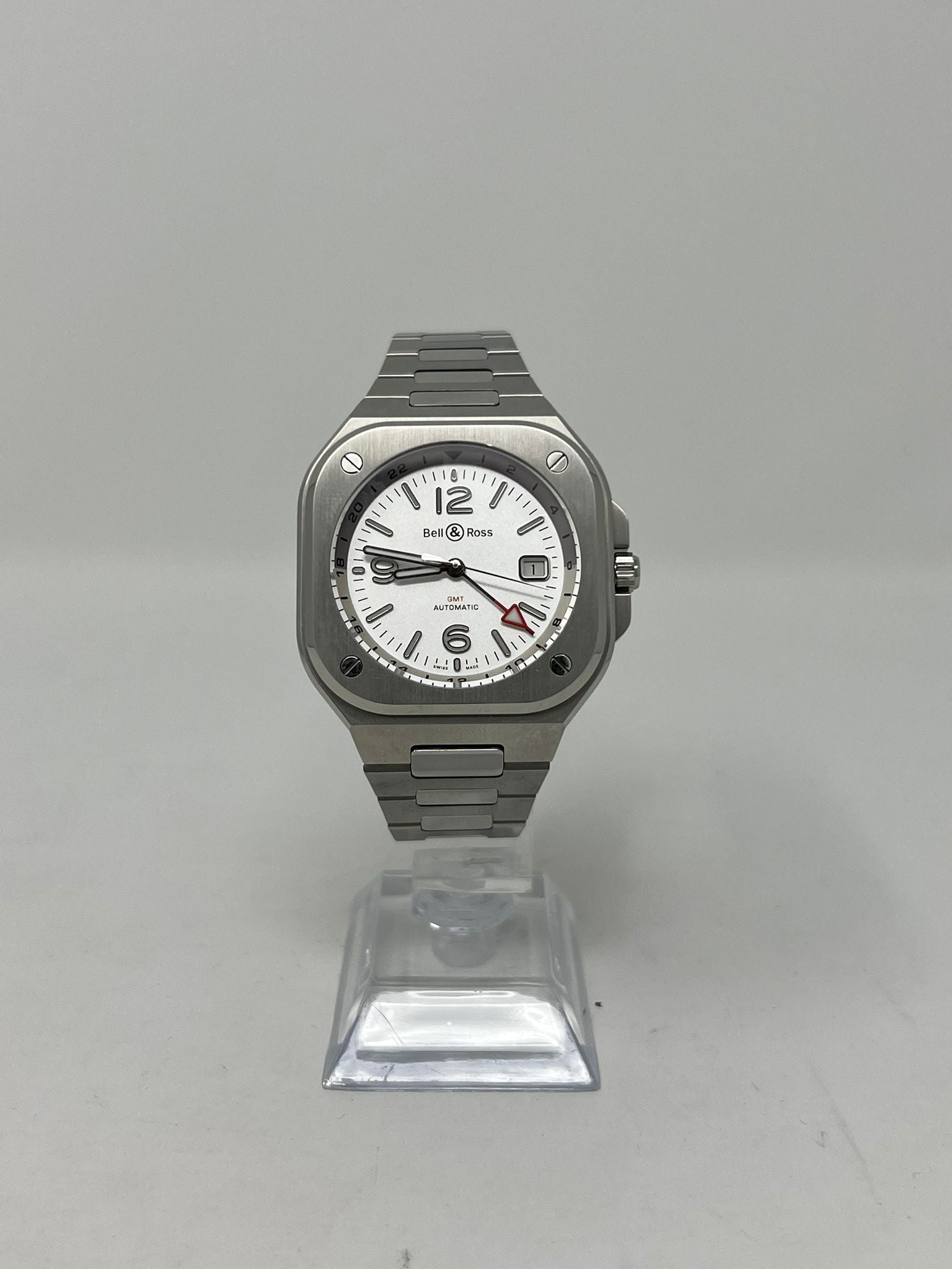 Bell & Ross BR 05 GMT Stainless Steel 41 MM - Stainless Steel Bracelet - White Dial - BR05G-SI-ST/SST