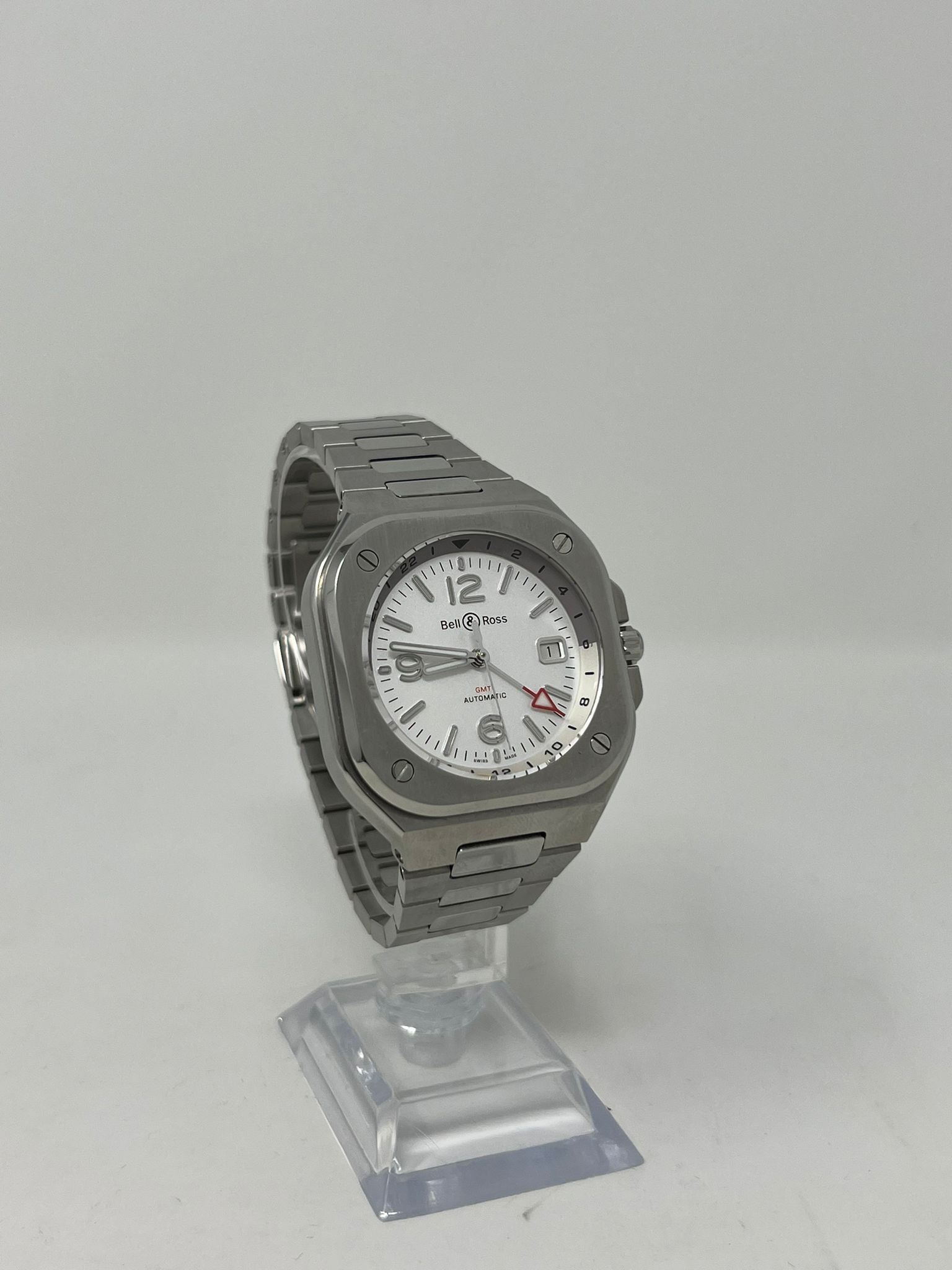 Bell & Ross BR 05 GMT Stainless Steel 41 MM - Stainless Steel Bracelet - White Dial - BR05G-SI-ST/SST