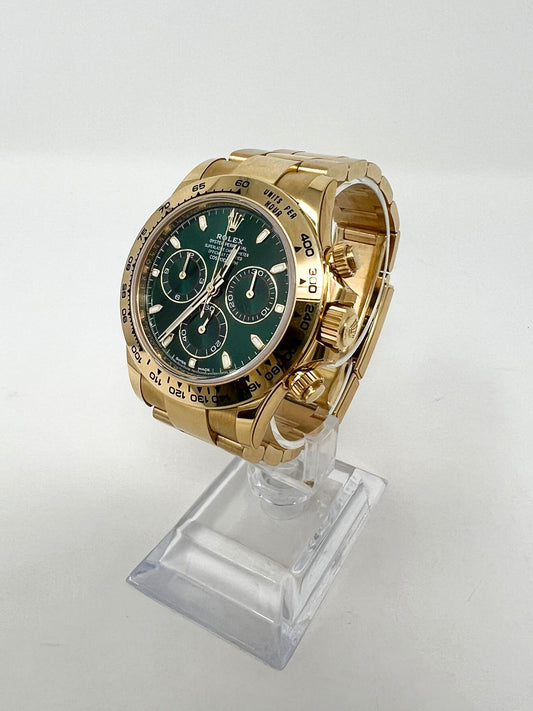 Rolex John Mayer Yellow Gold Daytona Watch - 40 MM - Oyster Bracelet - Green Dial - 116508 gri