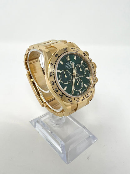Rolex John Mayer Yellow Gold Daytona Watch - 40 MM - Oyster Bracelet - Green Dial - 116508-0013