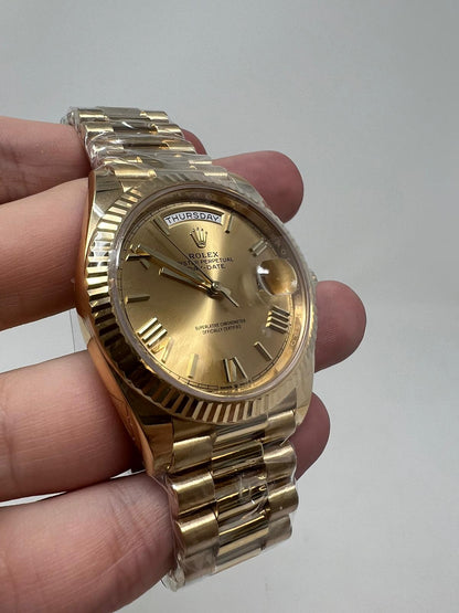 Rolex Presidential Yellow Gold Day-Date 40MM - President Bracelet Watch - Champagne Roman Dial - 228238-0006