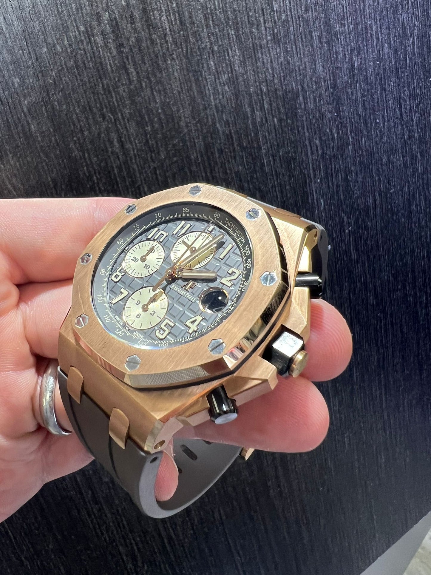 Audemars Piguet - Royal Oak - Chronograph - 42 MM - Rose Gold - 26470OR.OO.A125CR.01.A  nyc watcher nyc watches