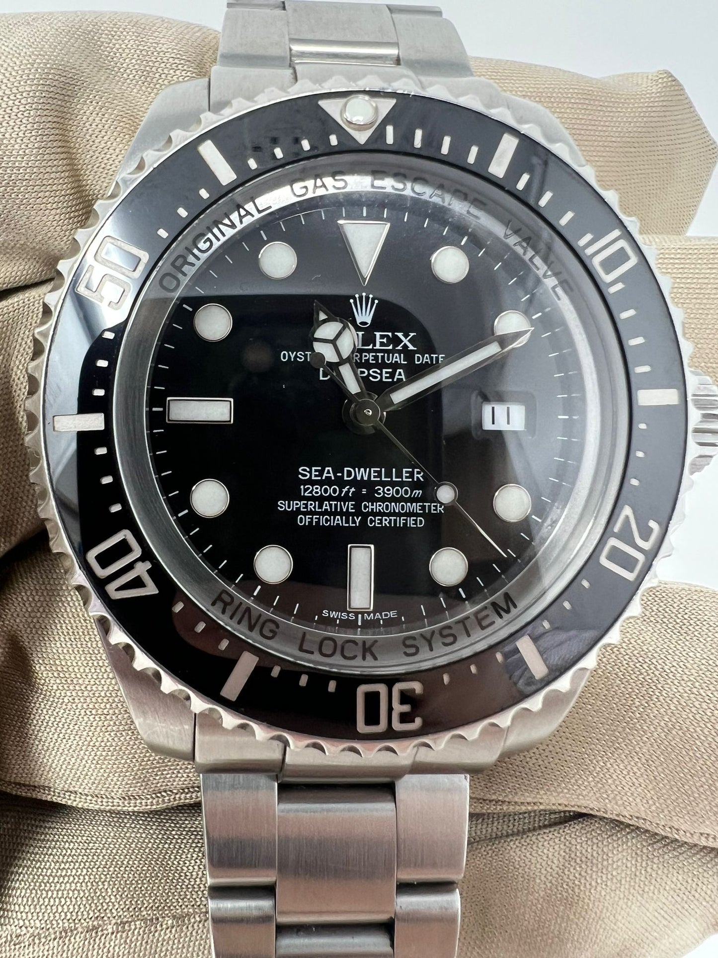 Rolex Stainless Steel Sea-Dweller Watch - 44 MM - Oyster Bracelet - Black Dial - 116660