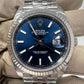 Rolex Stainless Steel and White Gold Datejust 41 Date Watch - 41 MM - Jubilee Bracelet - Fluted Bezel - Blue Dial - 126334 blij