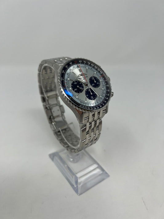 Breitling Navitimer Stainless Steel 43 MM - Stainless Steel Bracelet - Ice Blue Dial - AB0138241C1A1