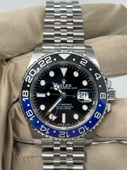 Rolex Batgirl Stainless Steel GMT-Master II Watch - 40 MM - Jubilee Bracelet - Black Dial - 126710BLNR-0002