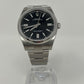 Rolex Stainless Steel Oyster Perpetual no date Watch - 41 MM - Oyster Bracelet - Black Dial - 124300 bkio